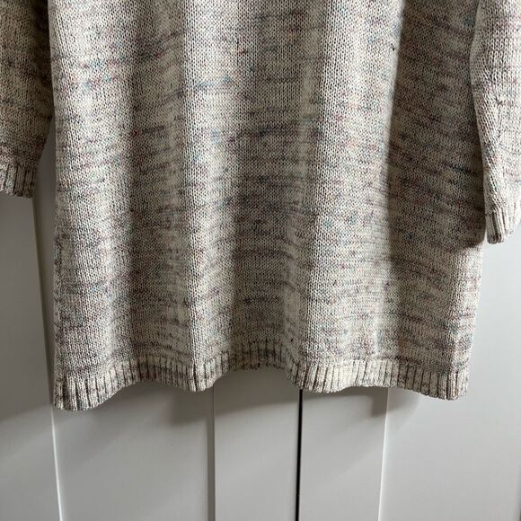 J. Jill Marled Multicolor cream Knit Button Front Cardigan Sweater large - Picture 12 of 13